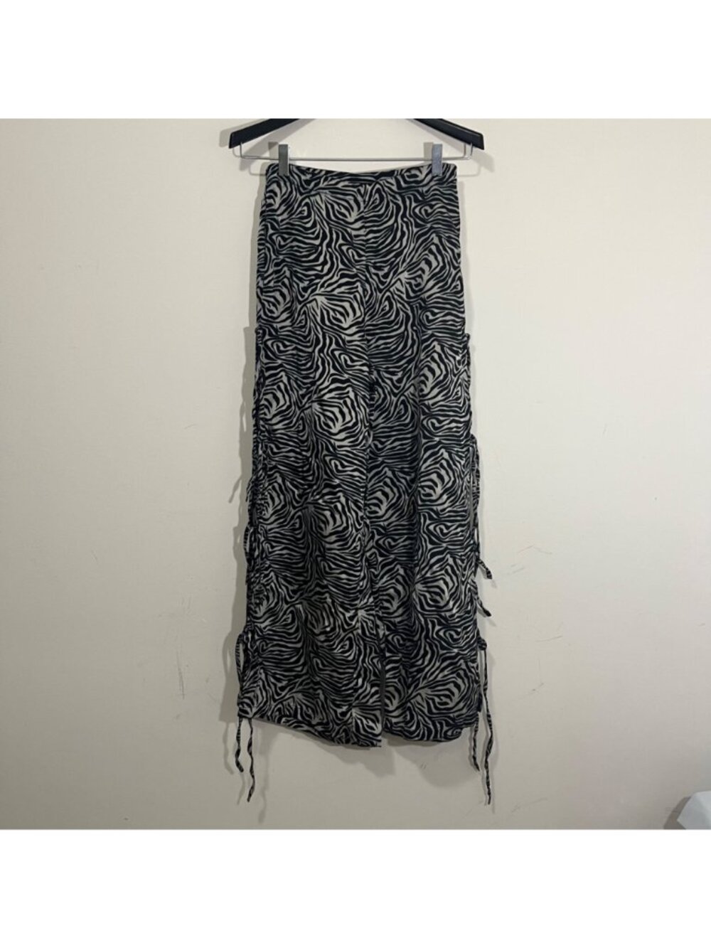 Free People x Nigel Preston Side Tie Zebra Pants XS Boho Indie Grunge Retro Y2K - Picture 3 of 16